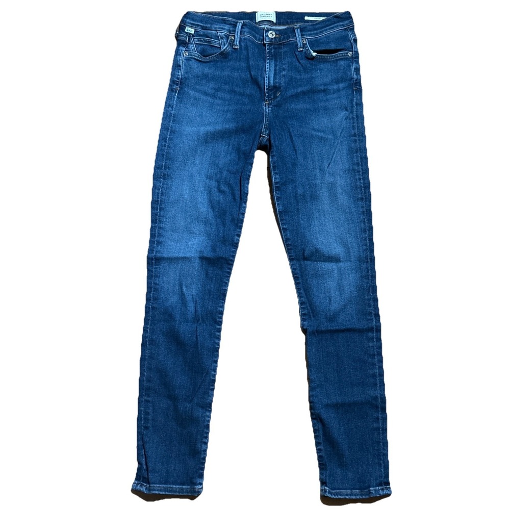 Citizens Of Humanity Jeans Women's 28 Blue Medium Wash Rocket‎ Ankle Stretch